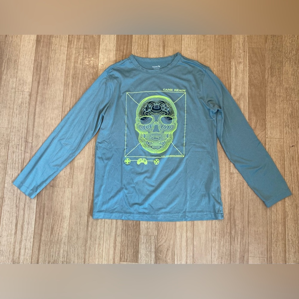 OLD NAVY Active  “Game Ready” Boys Long Sleeves Tee Shirt Size L (10-12) NWOT